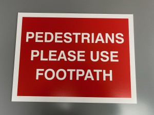 Footpath signage