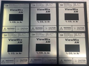 Control panel labels