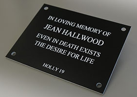 Engraved Memorial Plaque